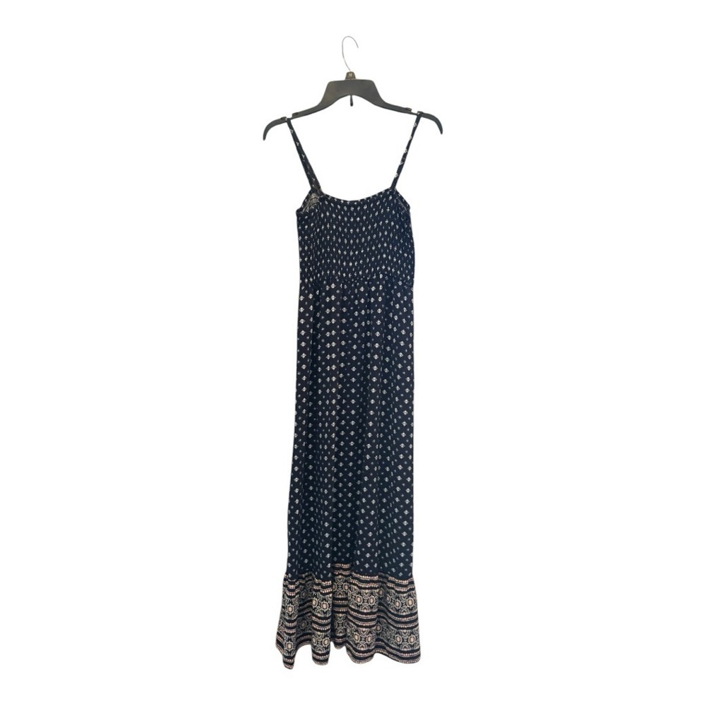 As U Wish Navy Printed Maxi Dress Size Medium (M)
